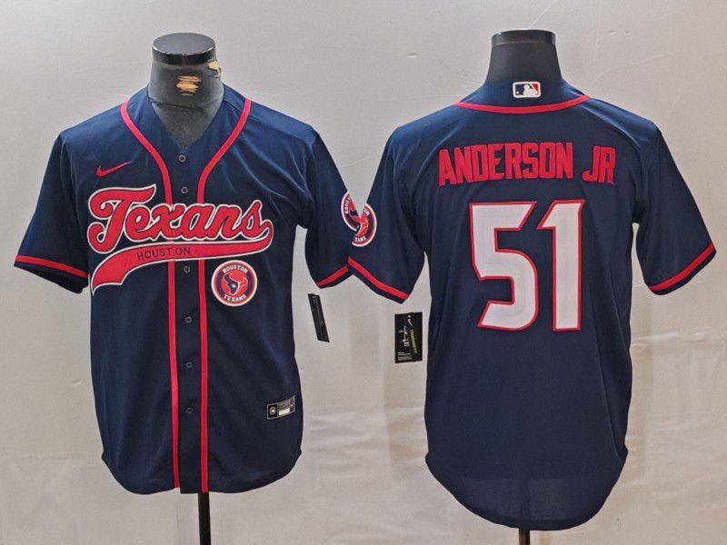 Men Houston Texans #51 Anderson Jr Blue Joint Name 2024 Nike Limited NFL Jersey style 1->houston texans->NFL Jersey
